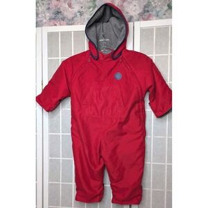 Bill Blass Vintage Baby Snowsuit 18 Months Red Full Zip Outdoor Winter Hooded